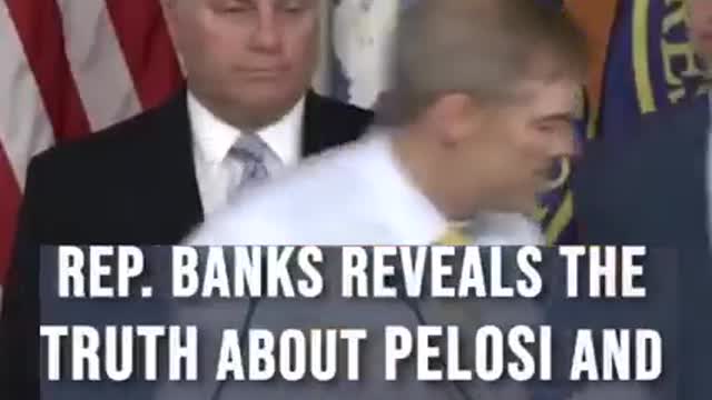 Rep Banks Schools Pelosi.