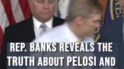 Rep Banks Schools Pelosi.