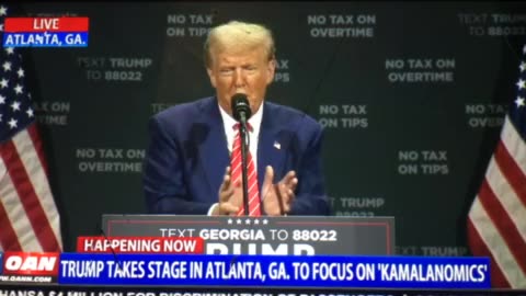 🦅 OANN Donald Trump live rally in Atlanta Georgia Tuesday 09:36 pm