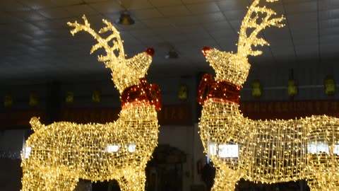 Straight manufacturer of Festival decoration Reindeer motif lights #LED #Lights #Christmas #Hoyechi