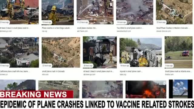 Planes going down crashing into people's homes over Pilot's receiving Vaccines