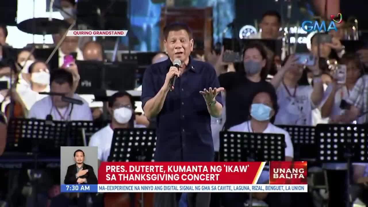 BREAKINGS NEWS: Artists and personalities, performed at the thanksgiving concert for PRRD..