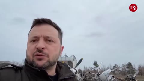 Zelensky addressed people from Gostomel airport, which fired by Russians - "I am proud of you"