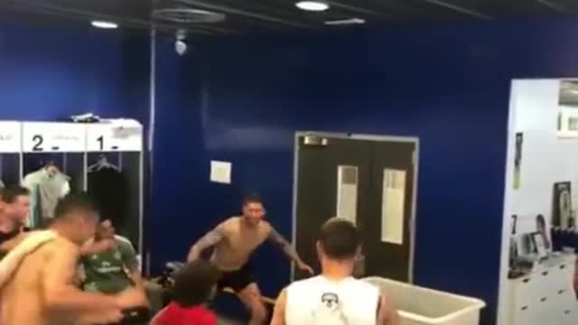 Marcelo's son in the dressing room of Real Madrid