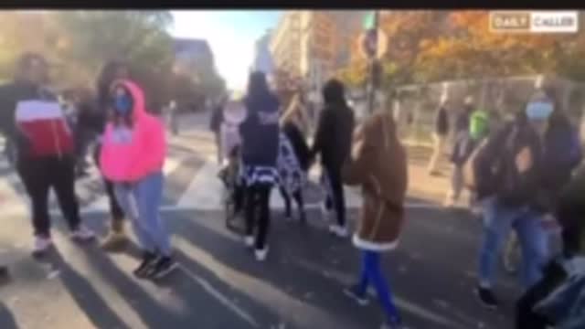 BLM and ANTIFA attack a woman with her children