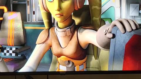 Hologram Obi Wan Kenobi speaking about the end of the Republic and dark times -- Starwars Rebels