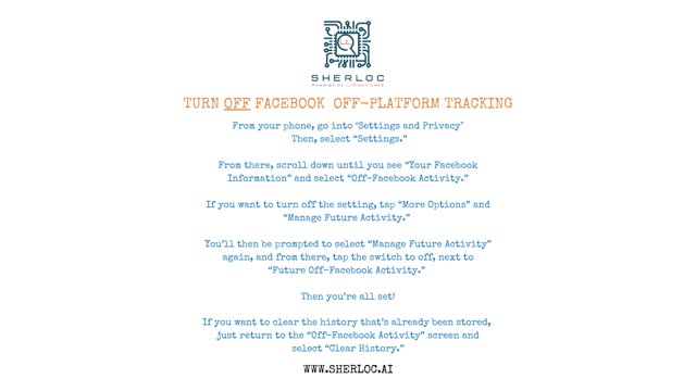 Turn off Facebook Off-Platform Tracking