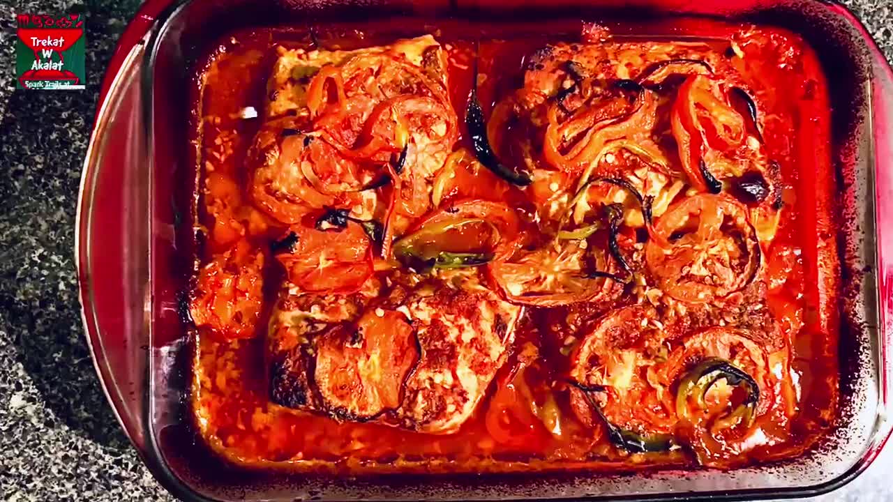 Salmon tray in the oven صينية السلمون في الفرن2021