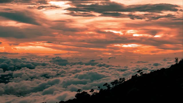 A Beautiful Time Lapse Scenic View of Above the Clouds Video.