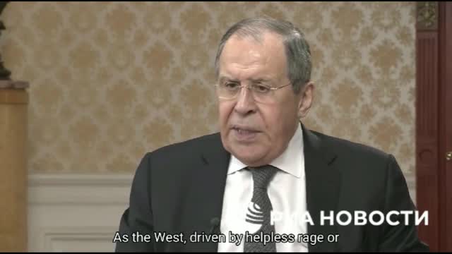 Russian Foreign Minister S Lavrov "no point at this time in resuming peace talks with Kyiv"