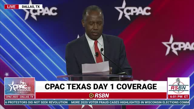 CPAC 2022 in Dallas, Tx | Dr. Ben Carson Speech | 8/4/22