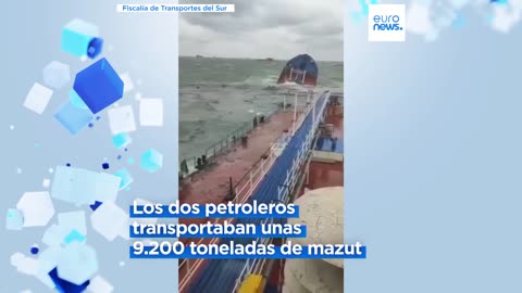 Desastroso vertido de 4.000 toneladas de petróleo de dos buques de la "flota en la sombra" rusa