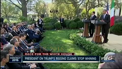 October 18, 2016 - President Obama to Donald Trump: "Stop Whining"