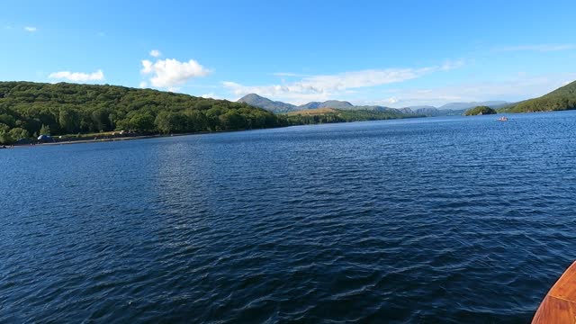 Lakeside tour on a boat