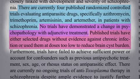 DOSE TOXOPLASMOSIS COUSE SCHIZOPHRENIA