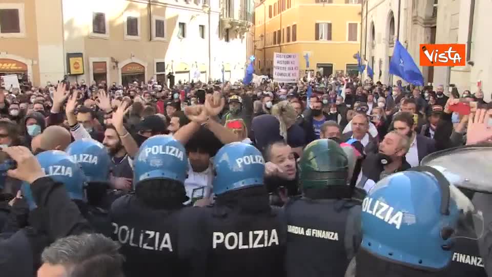 commercianti a Montecitorio 6 aprile 2021