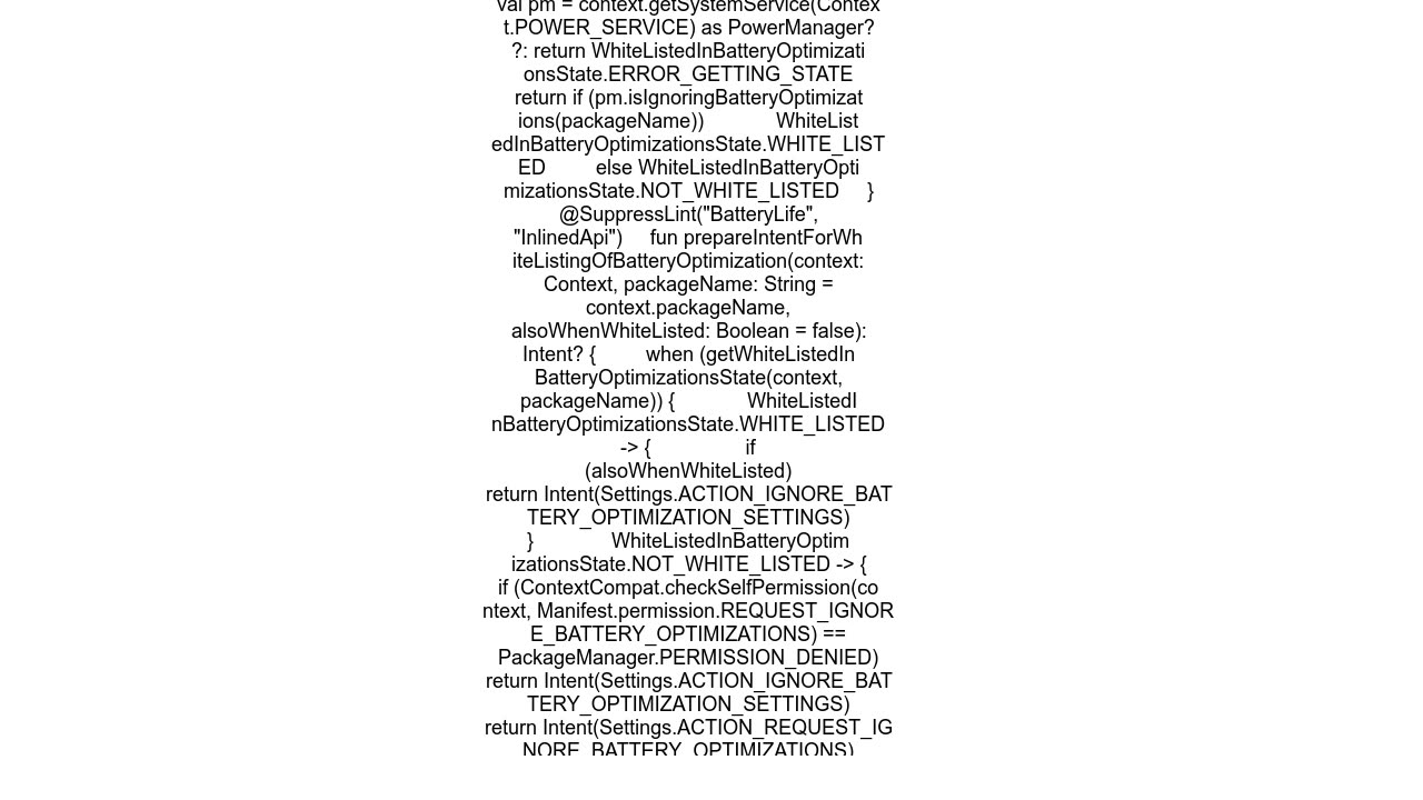 Android M startActivity battery optimization