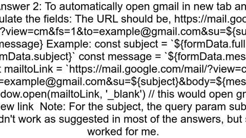 Compose email via URLparams googlemail