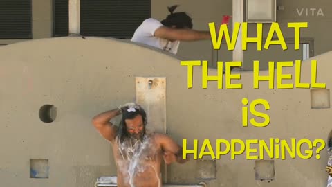 Shampoo prank open shower