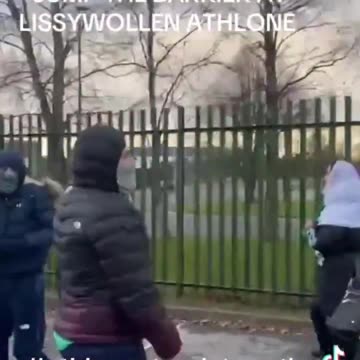 Beautiful scenes! The local community in Athlone rushed the barrier today and