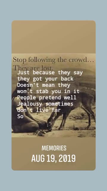 Don't follow the crowd