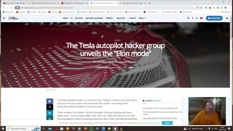 Tesla Auto Pilot Hacked. Movie in real time.