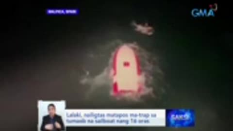 Lalaki, nailigtas matapos ma-trap sa tumaob na sailboat nang 16 oras _ Saksi