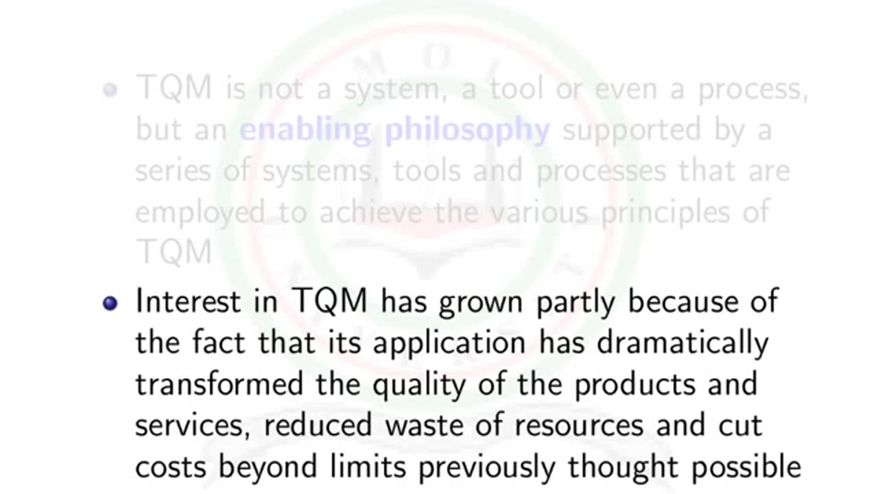 Introduction to Quality Management Systems