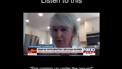 Maui fire from the ground UP?
