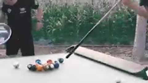 when me and my friend play pool