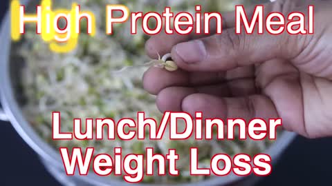 High Protein DINNER RECIPE For Weight Loss - Diet Recipes To Lose Weight - Sprouts Pulao Recipe