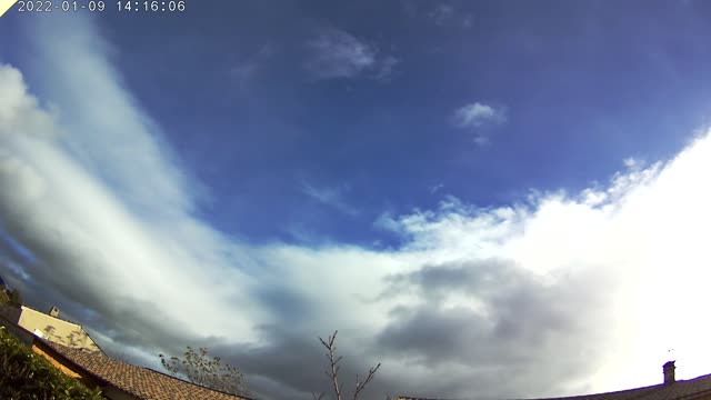 Time Lapse d'Alain Roman du 09.01.2022 - Pas vu un seul Chemtrail de la journée