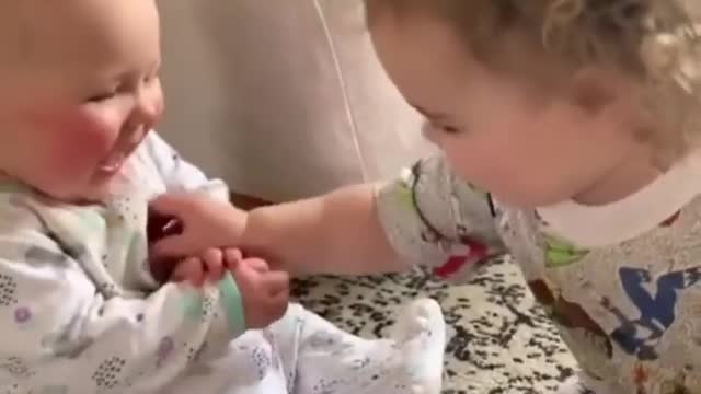 Cute Baby try not to smile Challenge
