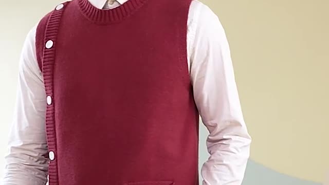 Zocept 2021 New Arrival Solid Color Sweater Vest Men Pure Cashmere Sweaters