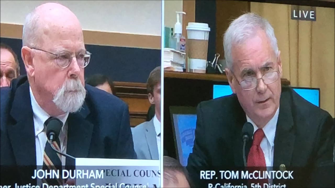 John Durham Told Congress Clinton Did a Fake Scam on Trump and Obama and Biden