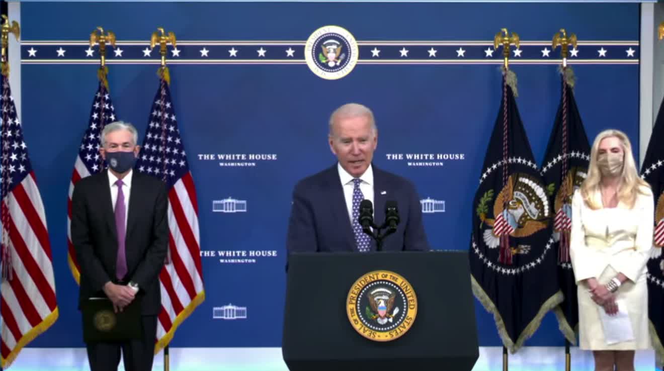 Biden says people have more money than before the pandemic "even after accounting for inflation," and attributes it to vaccines