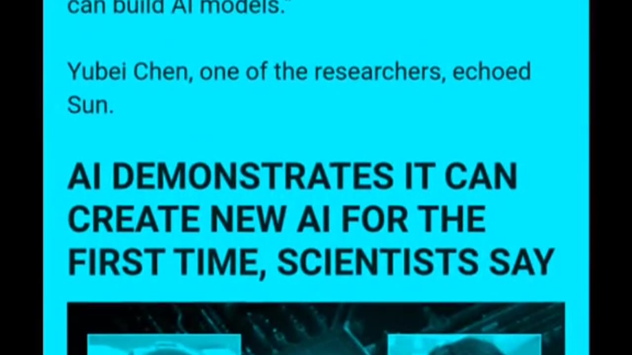 AI GIVES BIRTH TO AI~ SCIENTISTS SAY MACHINE INTELLIGENCE NOW CAPABLE OF REPLICATING WITHOUT HUMANS