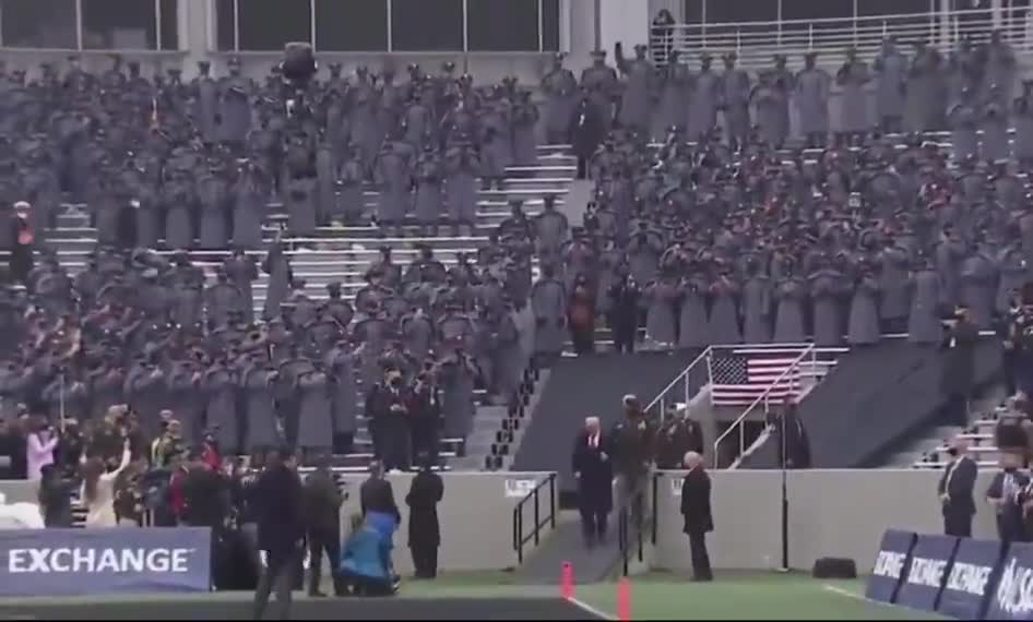 President Trump Arrives at Army-Navy Game - the Crowd Goes WILD