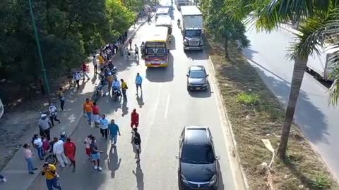 Los conductores ingresaron a la Troncal de Occidente, a la altura de El Rodeo