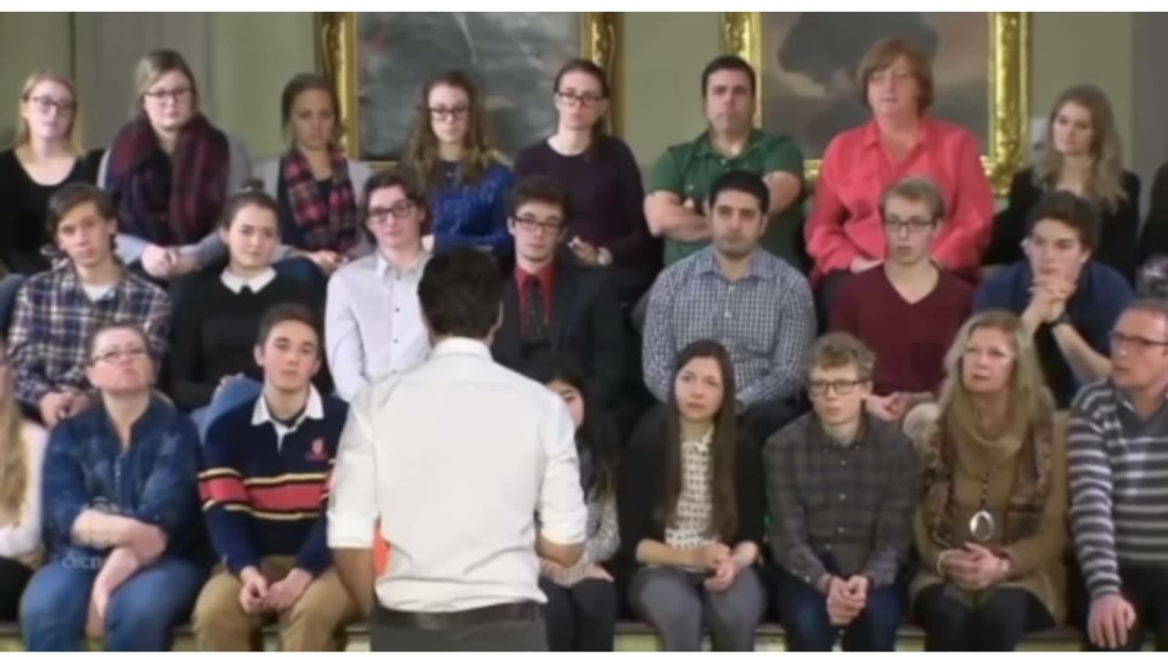 Trudeau plants man in dress to ask questions to push his agenda