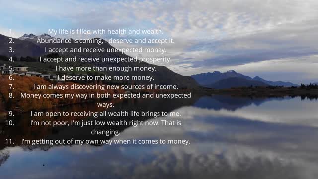 money manifestation affirmation