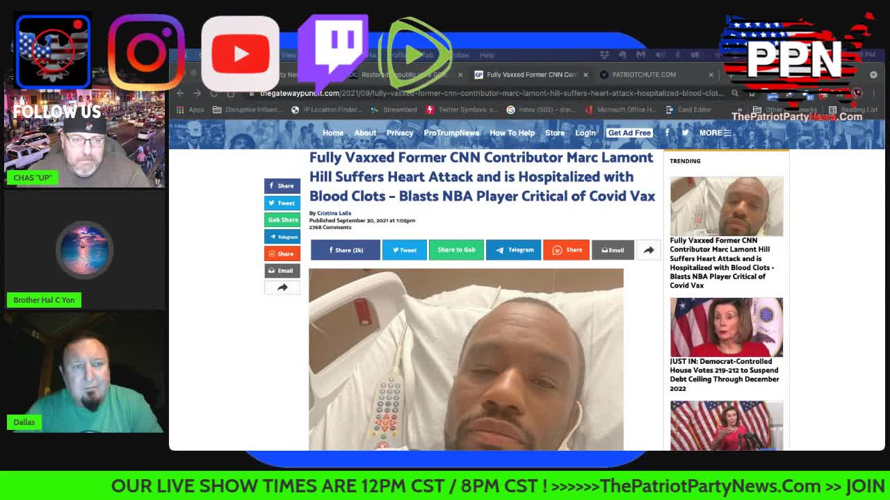 The Patriot Party News Live With Chas ,Brother & Dallas ... The Clock Is Ticking Folks !