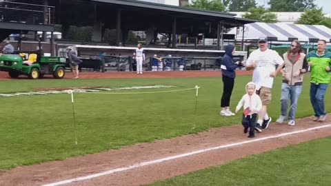 Running the bases at Jimmy John's Field between Games