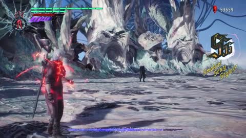 Inside the big tree, Dante is fighting against the Demon King