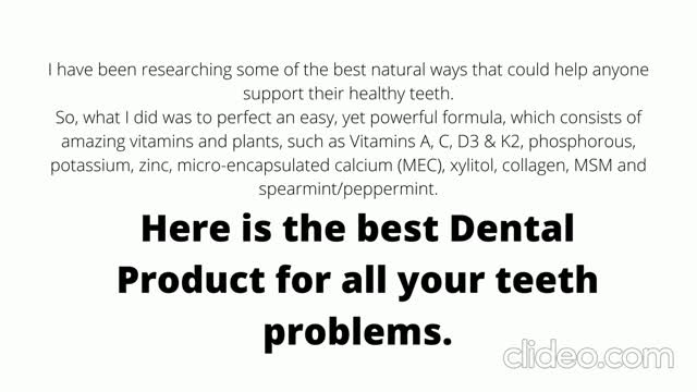 Best Organic Dental Care Solution with money back guarantee