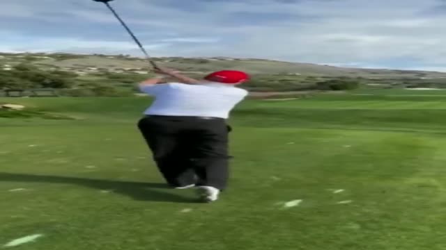 President Trump golfing