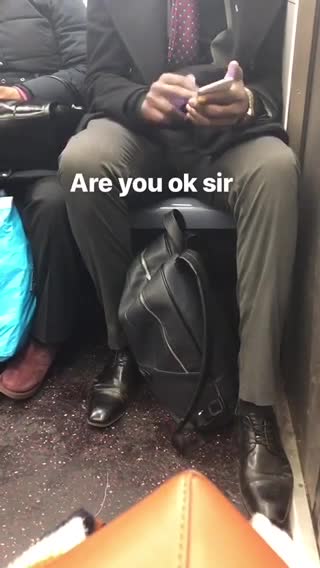 Are you ok sir man touching his palm