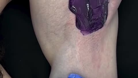Underarm Waxing For Male Client with Sexy Smooth Purple Seduction Hard Wax | @lils._esthetics