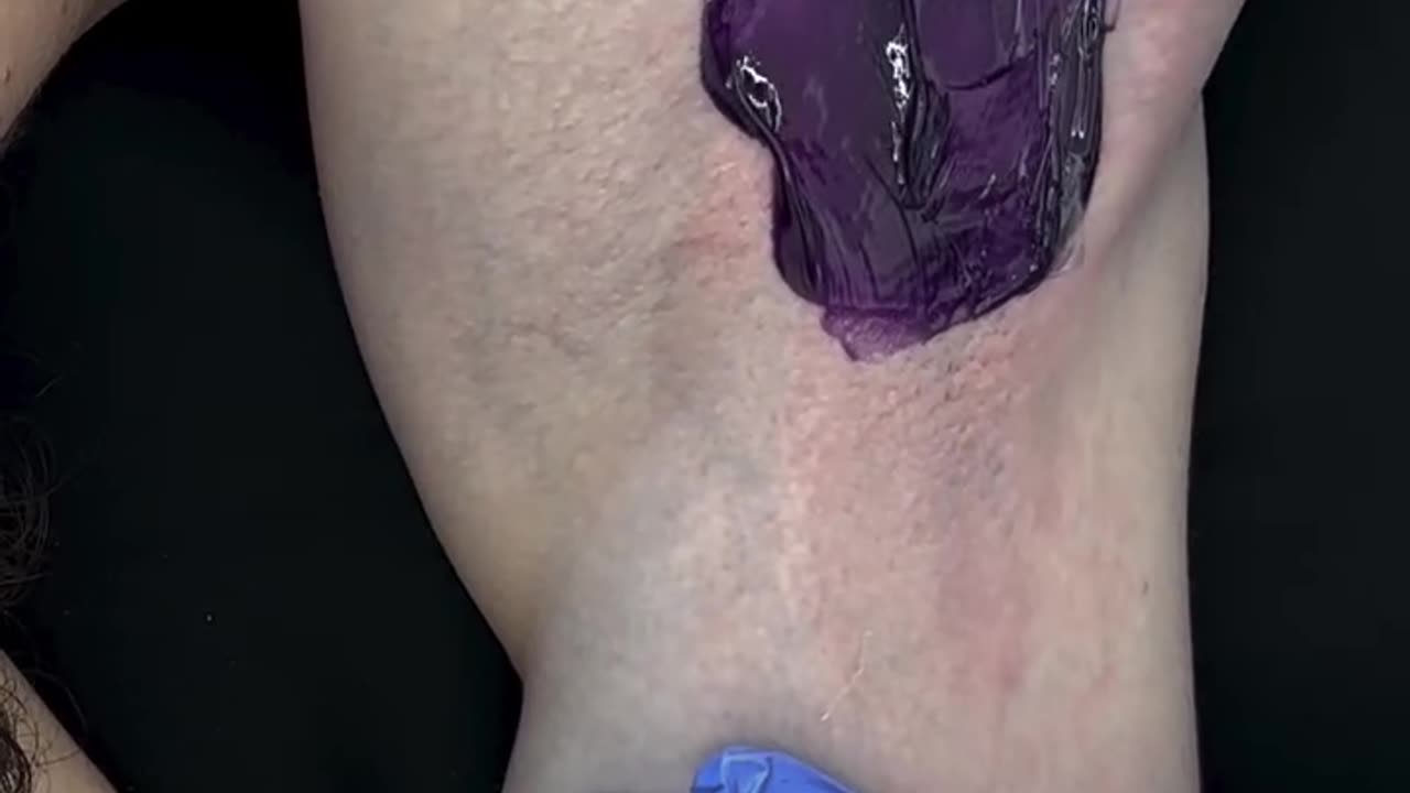 Underarm Waxing For Male Client with Sexy Smooth Purple Seduction Hard Wax | @lils._esthetics