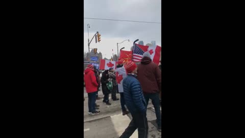 Toronto freedom march footage, February 26, 2022